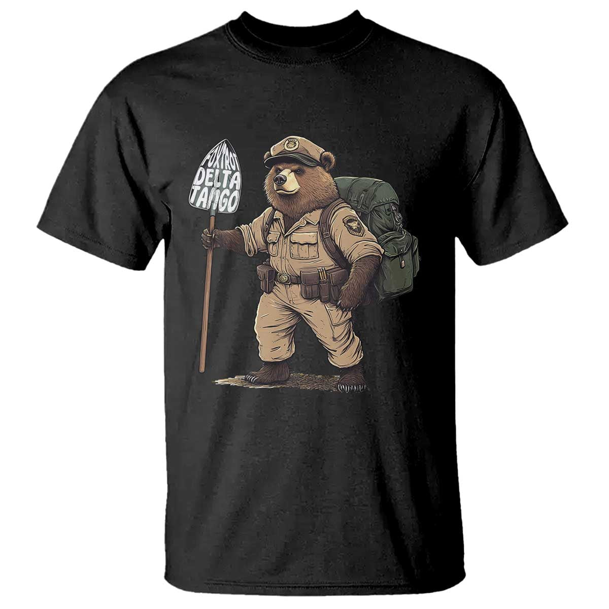 Foxtrot Delta Tango Resist Bear T Shirt TS02 Black Print Your Wear