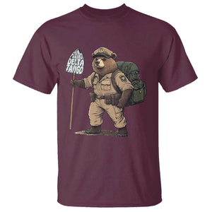 Foxtrot Delta Tango Resist Bear T Shirt TS02 Maroon Print Your Wear