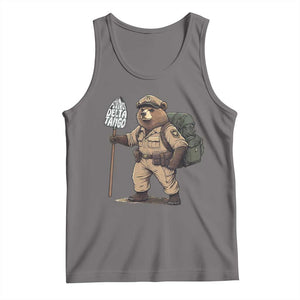 Foxtrot Delta Tango Resist Bear Tank Top TS02 Deep Heather Print Your Wear