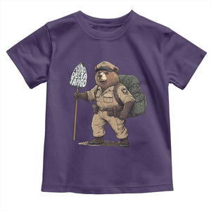 Foxtrot Delta Tango Resist Bear Toddler T Shirt TS02 Purple Print Your Wear