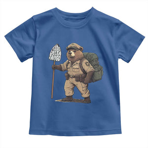 Foxtrot Delta Tango Resist Bear Toddler T Shirt TS02 Royal Blue Print Your Wear