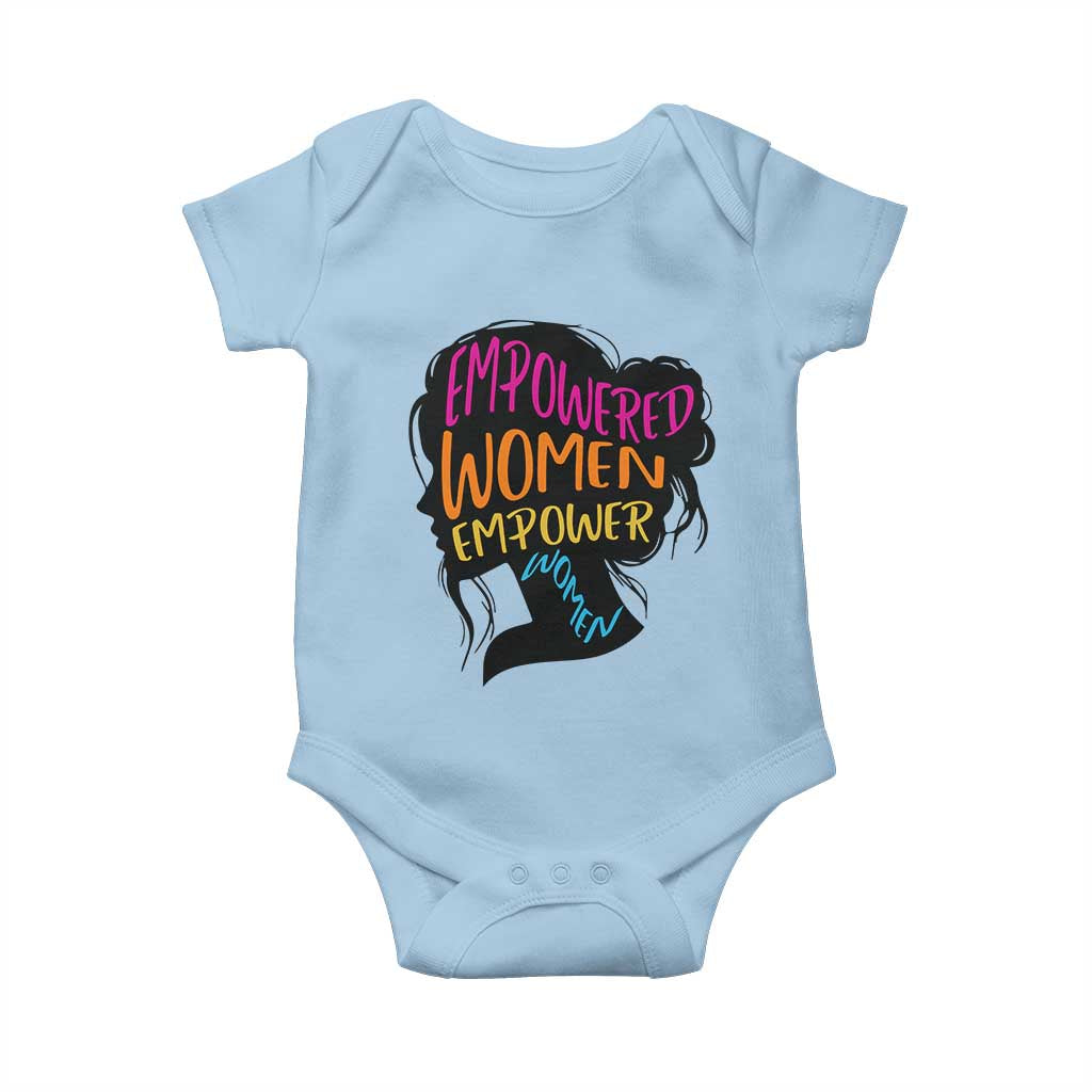 Empowered Women Empower Women Baby Onesie TS02 Light Blue Print Your Wear