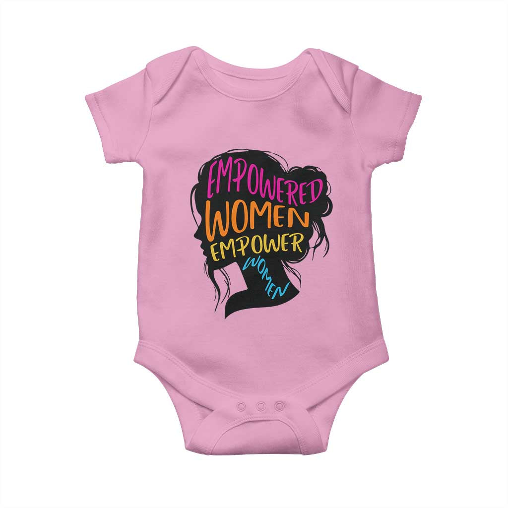 Empowered Women Empower Women Baby Onesie TS02 Light Pink Print Your Wear