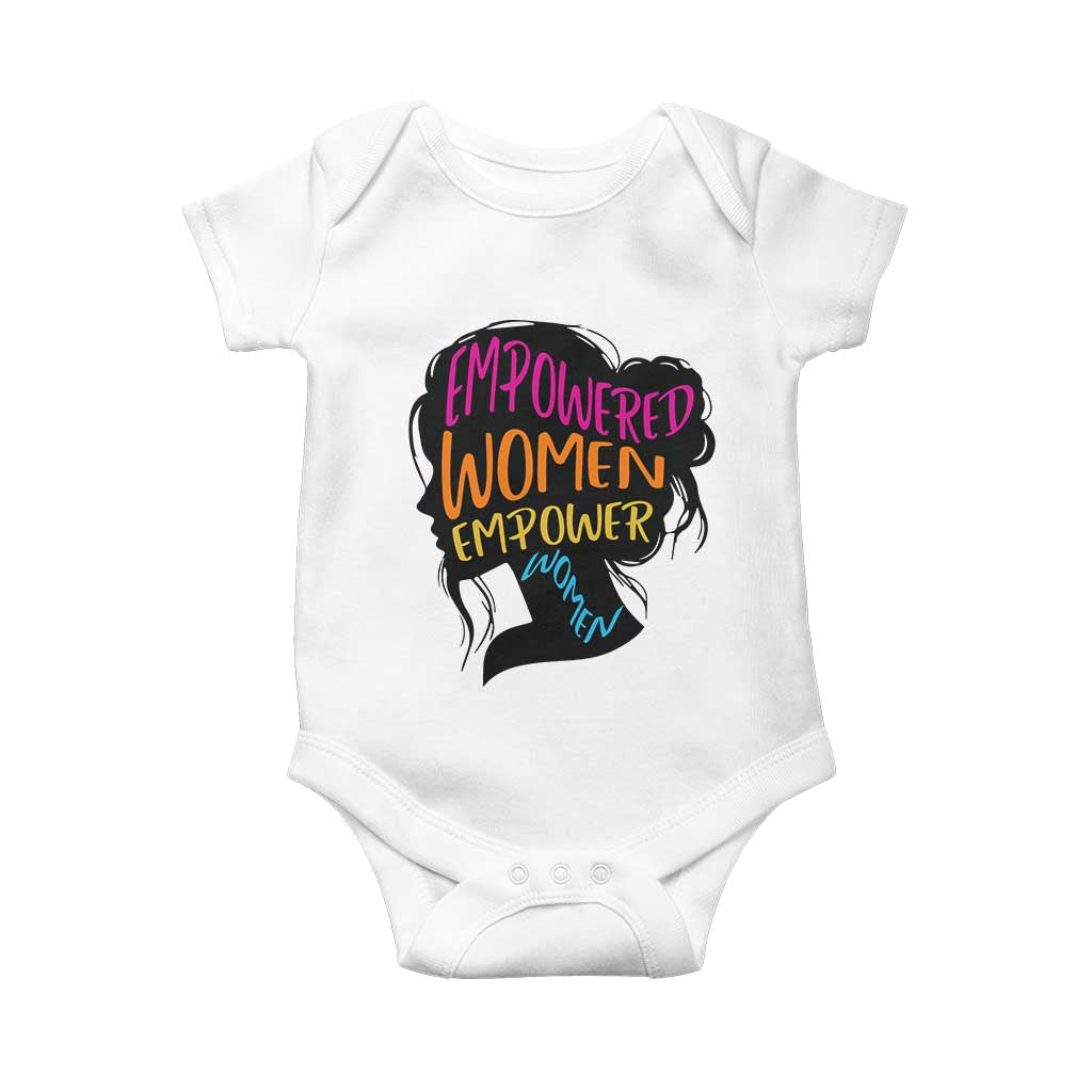 Empowered Women Empower Women Baby Onesie TS02 White Print Your Wear
