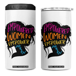 Empowered Women Empower Women 4 in 1 Can Cooler Tumbler TS02 One Size: 16 oz White Print Your Wear
