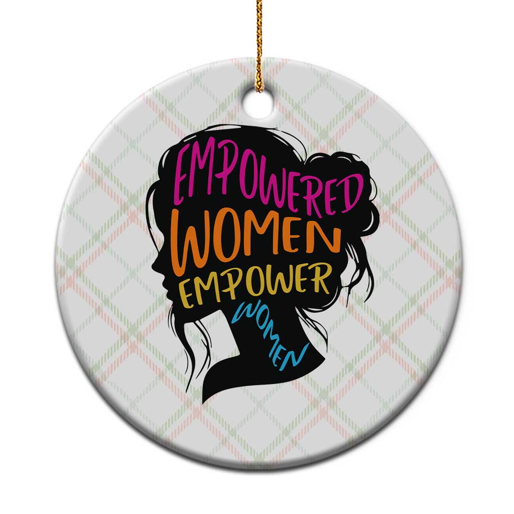 Empowered Women Empower Women Ceramic Ornament TS02 1pc Christmas Plaid Print Your Wear