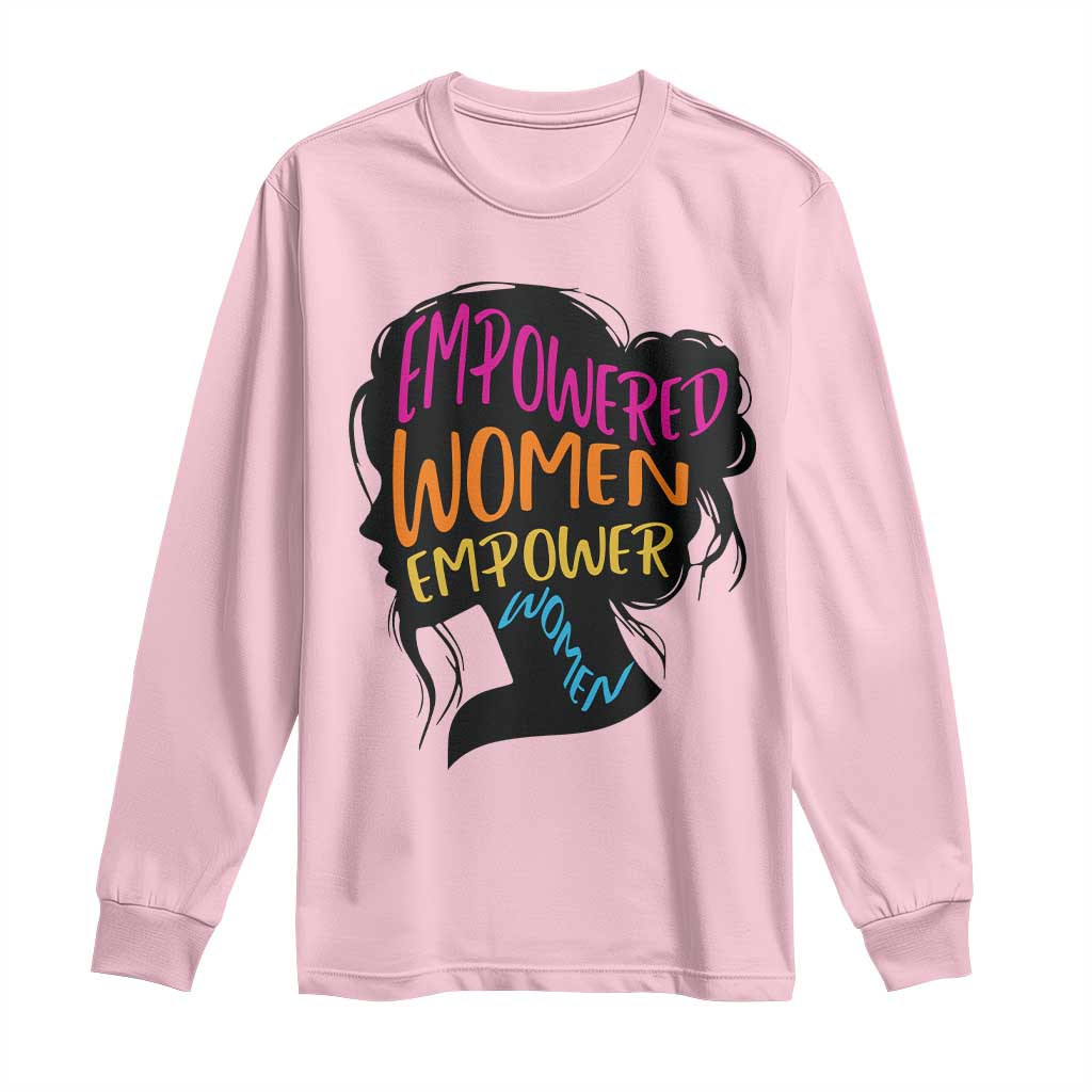 Empowered Women Empower Women Long Sleeve Shirt TS02 Light Pink Print Your Wear