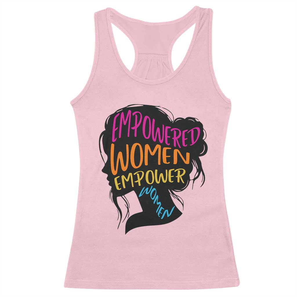 Empowered Women Empower Women Racerback Tank Top TS02 Light Pink Print Your Wear