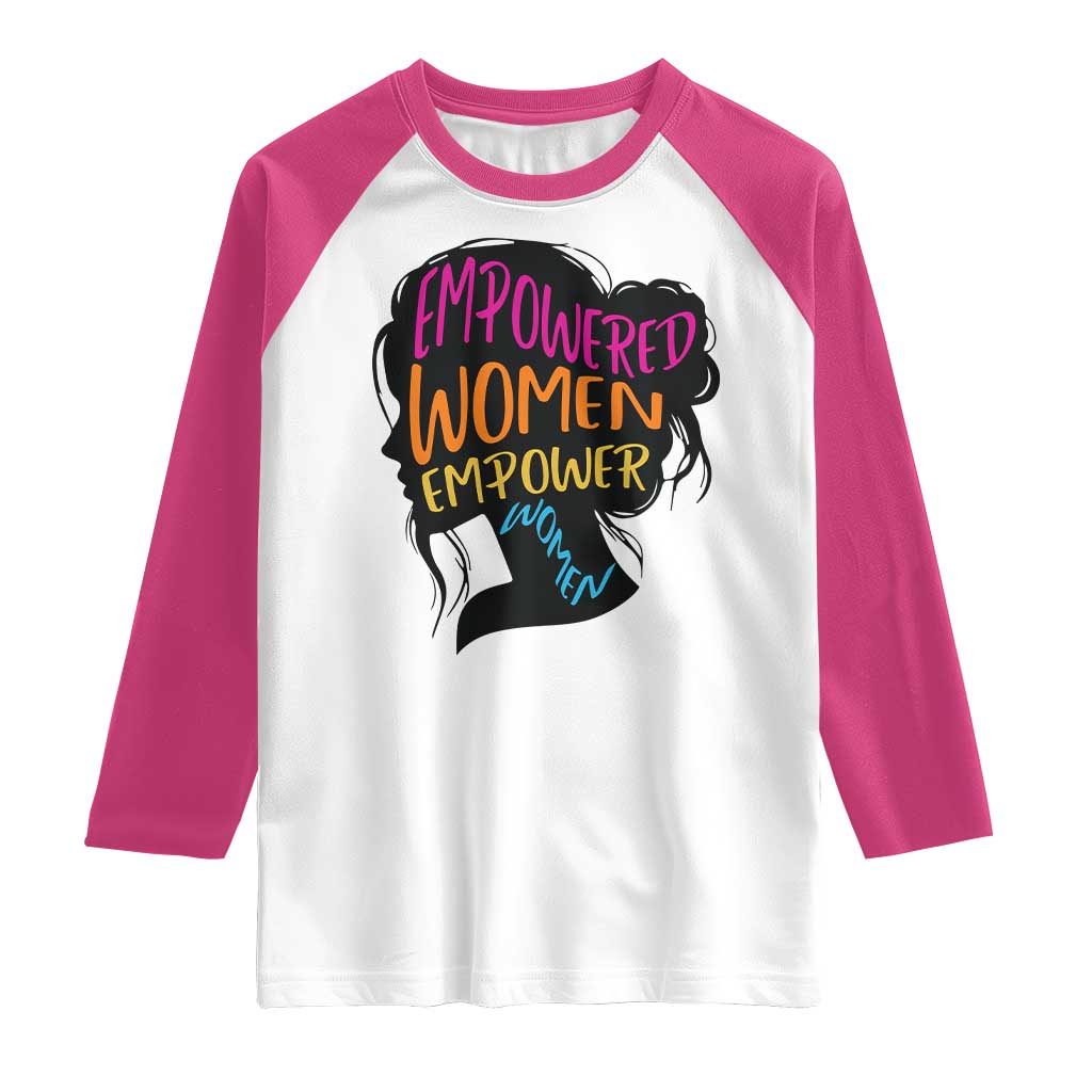 Empowered Women Empower Women Raglan Shirt TS02 White Heliconia Print Your Wear