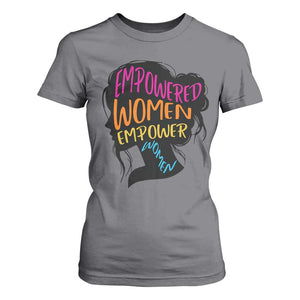 Empowered Women Empower Women T Shirt For Women TS02 Charcoal Print Your Wear