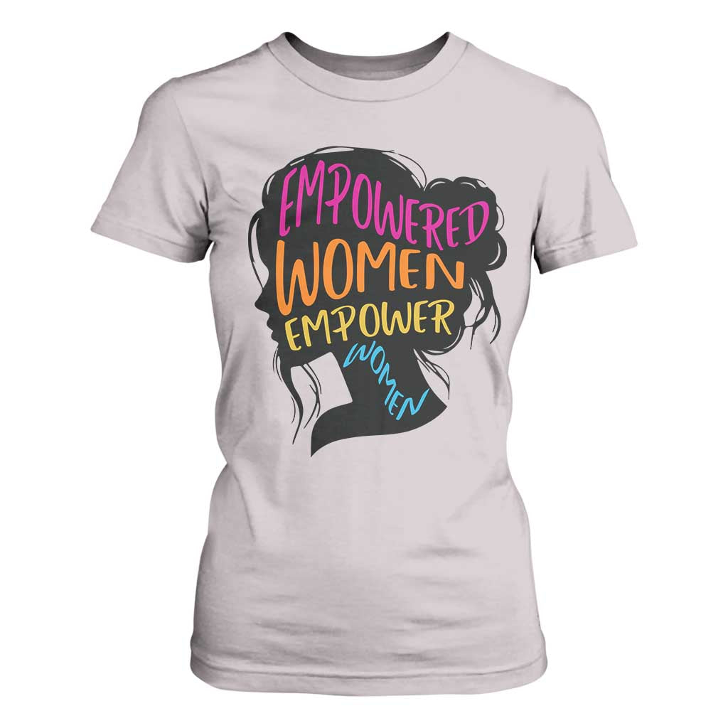 Empowered Women Empower Women T Shirt For Women TS02 Ice Gray Print Your Wear
