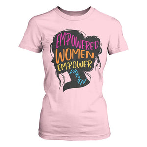 Empowered Women Empower Women T Shirt For Women TS02 Light Pink Print Your Wear