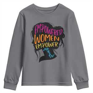Empowered Women Empower Women Youth Sweatshirt TS02 Charcoal Print Your Wear