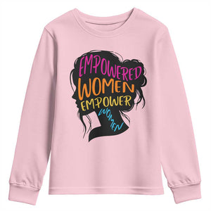 Empowered Women Empower Women Youth Sweatshirt TS02 Light Pink Print Your Wear