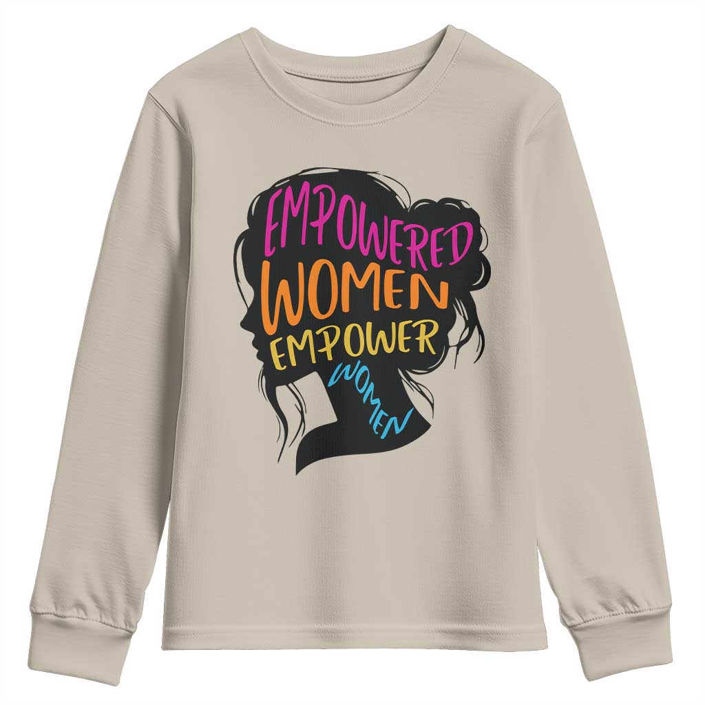 Empowered Women Empower Women Youth Sweatshirt TS02 Sand Print Your Wear