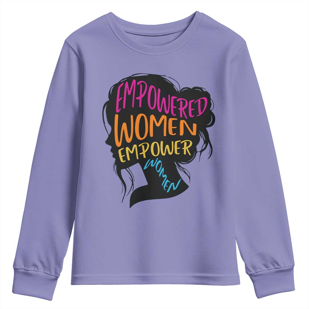 Empowered Women Empower Women Youth Sweatshirt TS02 Violet Print Your Wear