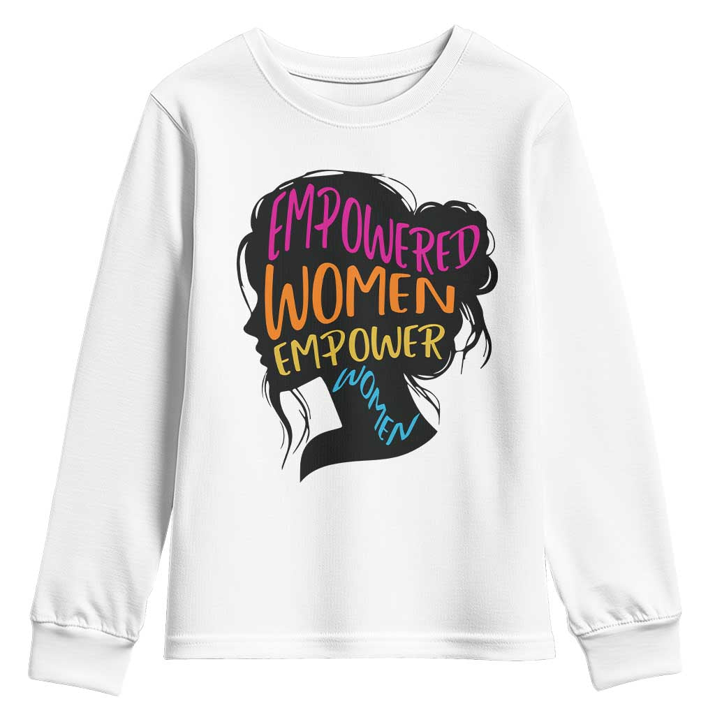Empowered Women Empower Women Youth Sweatshirt TS02 White Print Your Wear