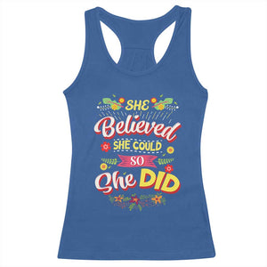 She Believed She Could So She Did Racerback Tank Top TS02 Royal Blue Print Your Wear