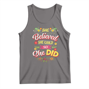 She Believed She Could So She Did Tank Top TS02 Deep Heather Print Your Wear