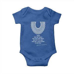 RGB Inspirational Quotes Baby Onesie Fight For The Things You Care About TS02 Royal Blue Print Your Wear