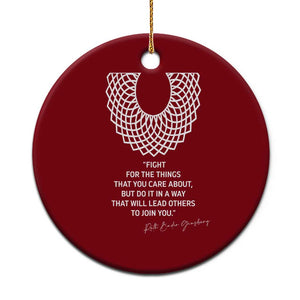 RGB Inspirational Quotes Ceramic Ornament Fight For The Things You Care About TS02 1pc Red Print Your Wear