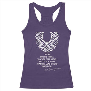 RGB Inspirational Quotes Racerback Tank Top Fight For The Things You Care About TS02 Purple Print Your Wear