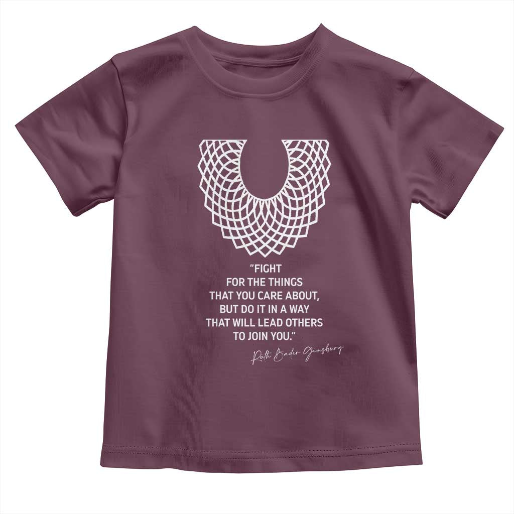 RGB Inspirational Quotes Toddler T Shirt Fight For The Things You Care About TS02 Maroon Print Your Wear