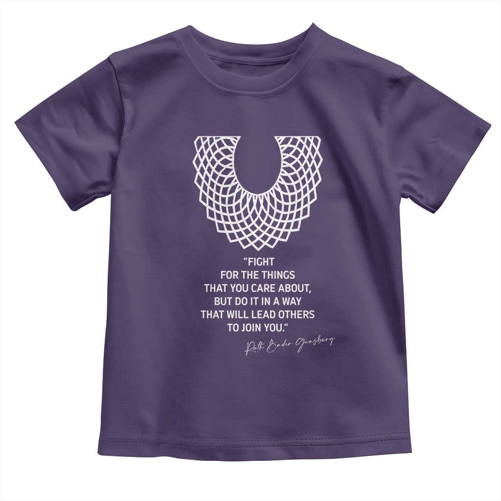 RGB Inspirational Quotes Toddler T Shirt Fight For The Things You Care About TS02 Purple Print Your Wear
