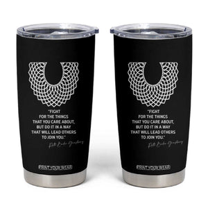 RGB Inspirational Quotes Tumbler Cup Fight For The Things You Care About TS02 Black Print Your Wear