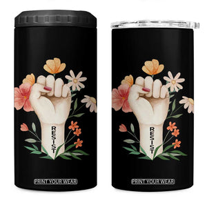 Empowered Women 4 in 1 Can Cooler Tumbler Resist Raised Fist Retro Boho TS02 One Size: 16 oz Black Print Your Wear