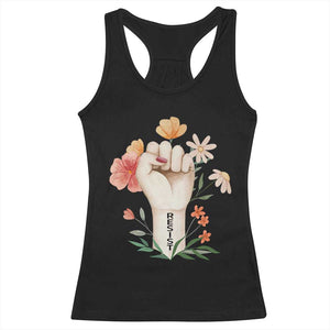 Empowered Women Racerback Tank Top Resist Raised Fist Retro Boho TS02 Black Print Your Wear