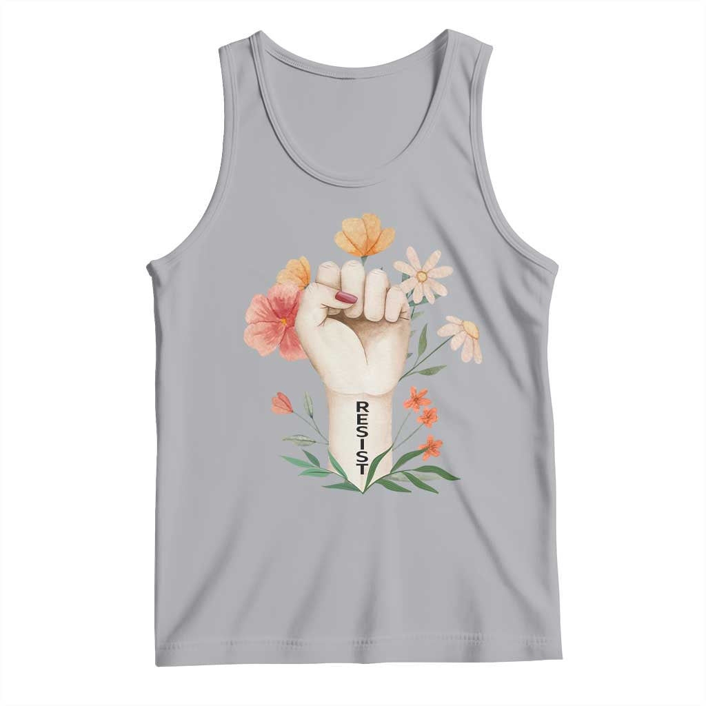 Empowered Women Tank Top Resist Raised Fist Retro Boho TS02 Athletic Heather Print Your Wear