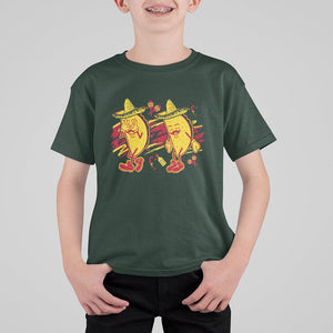 Funny Cinco De Mayo T Shirt For Kid Taco Griddy Dance Cinco de Mayo Dancing Tacos Sombrero TS02 Dark Forest Green Printyourwear