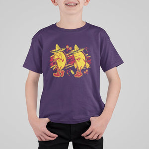 Funny Cinco De Mayo T Shirt For Kid Taco Griddy Dance Cinco de Mayo Dancing Tacos Sombrero TS02 Purple Printyourwear