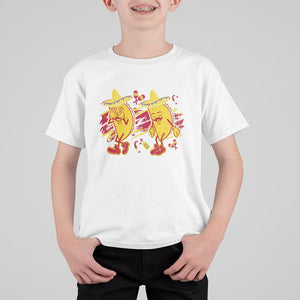 Funny Cinco De Mayo T Shirt For Kid Taco Griddy Dance Cinco de Mayo Dancing Tacos Sombrero TS02 White Printyourwear