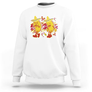Funny Cinco De Mayo Sweatshirt Taco Griddy Dance Cinco de Mayo Dancing Tacos Sombrero TS02 White Printyourwear