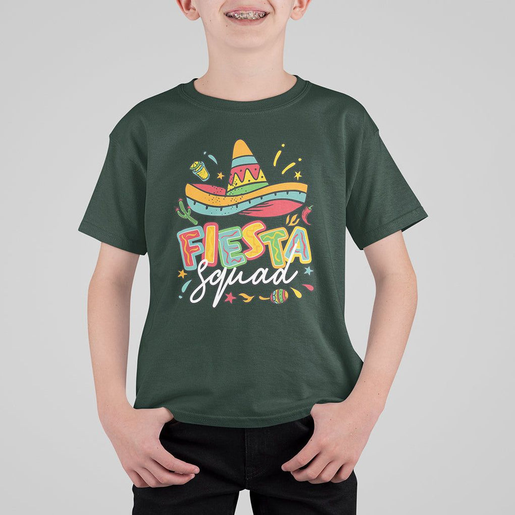 Funny Cinco De Mayo T Shirt For Kid Cinco De Mayo Fiesta Squad Mexican Party Cinco De Mayo Party TS02 Dark Forest Green Printyourwear