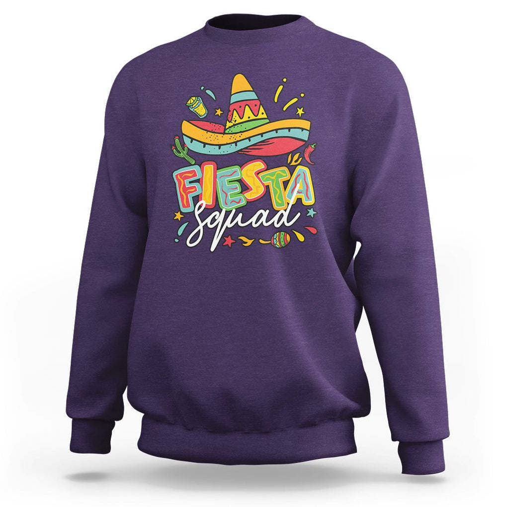 Funny Cinco De Mayo Sweatshirt Cinco De Mayo Fiesta Squad Mexican Party Cinco De Mayo Party TS02 Purple Printyourwear