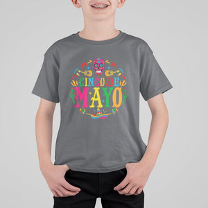Funny Cinco De Mayo T Shirt For Kid Cinco De Mayo Mexican Fiesta 5 De Mayo Mexican Sugar Skull TS02 Charcoal Printyourwear