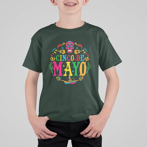 Funny Cinco De Mayo T Shirt For Kid Cinco De Mayo Mexican Fiesta 5 De Mayo Mexican Sugar Skull TS02 Dark Forest Green Printyourwear