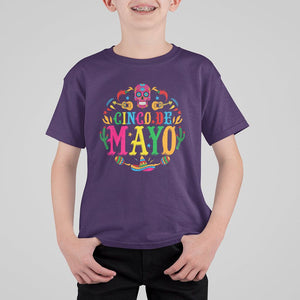 Funny Cinco De Mayo T Shirt For Kid Cinco De Mayo Mexican Fiesta 5 De Mayo Mexican Sugar Skull TS02 Purple Printyourwear