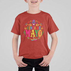 Funny Cinco De Mayo T Shirt For Kid Cinco De Mayo Mexican Fiesta 5 De Mayo Mexican Sugar Skull TS02 Red Printyourwear