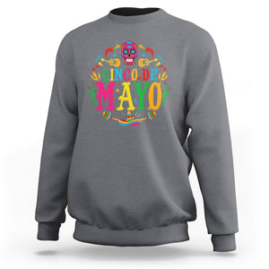 Funny Cinco De Mayo Sweatshirt Cinco De Mayo Mexican Fiesta 5 De Mayo Mexican Sugar Skull TS02 Charcoal Printyourwear