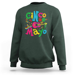 Funny Cinco De Mayo Sweatshirt Cinco De Mayo Mexican Fiesta 5 De Mayo Latina Mexican Party TS02 Dark Forest Green Printyourwear