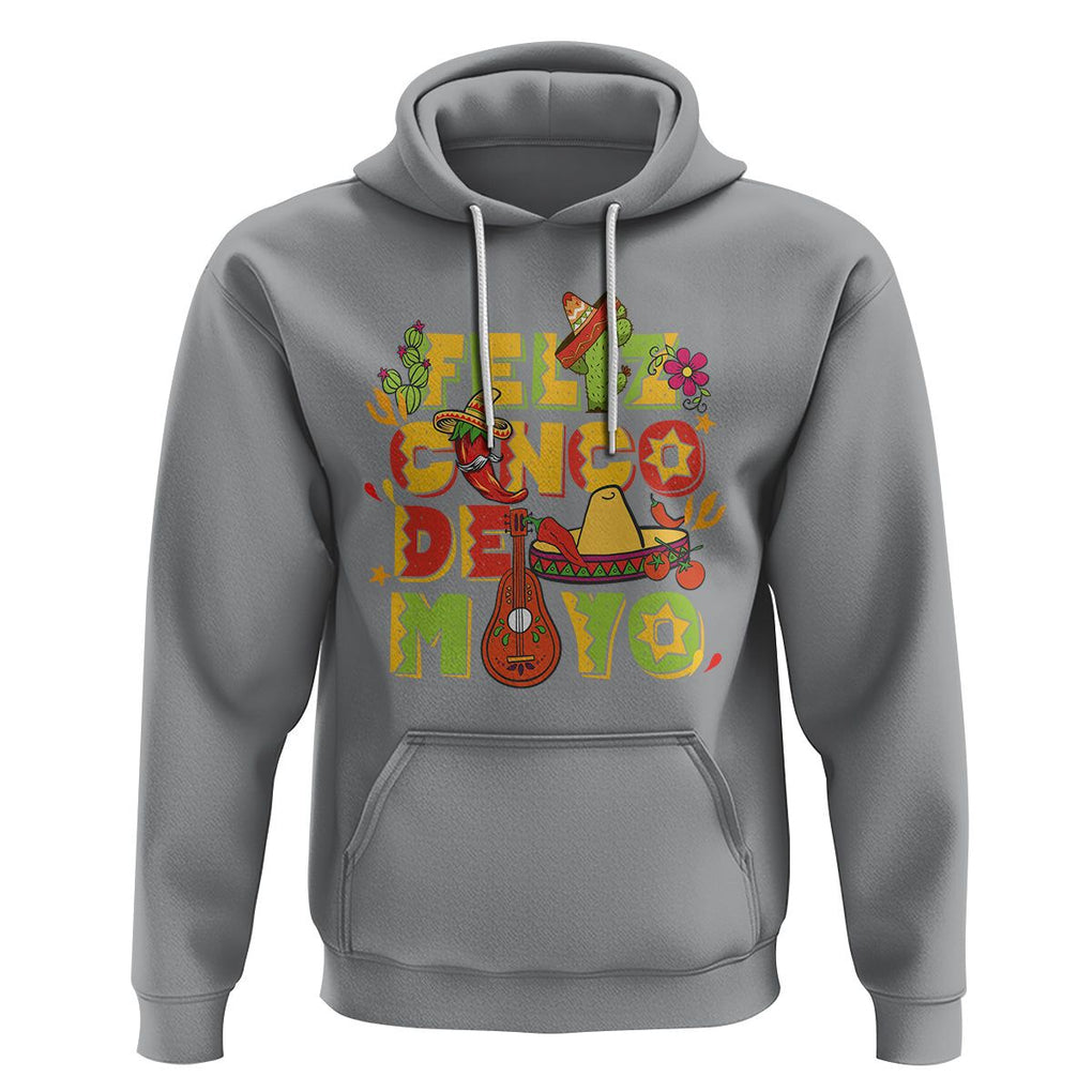 Funny Cinco De Mayo Hoodie Feliz Cinco De Mayo Mexican Fiesta Happy 5 De Mayo Party TS02 Sport Gray Printyourwear