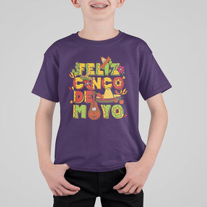 Funny Cinco De Mayo T Shirt For Kid Feliz Cinco De Mayo Mexican Fiesta Happy 5 De Mayo Party TS02 Purple Printyourwear