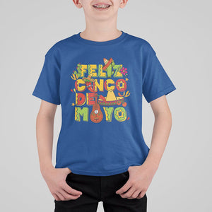 Funny Cinco De Mayo T Shirt For Kid Feliz Cinco De Mayo Mexican Fiesta Happy 5 De Mayo Party TS02 Royal Blue Printyourwear