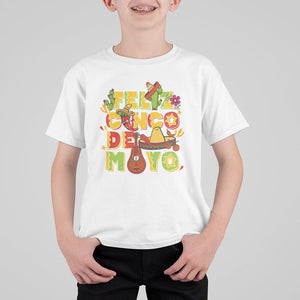 Funny Cinco De Mayo T Shirt For Kid Feliz Cinco De Mayo Mexican Fiesta Happy 5 De Mayo Party TS02 White Printyourwear