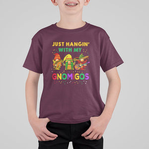 Funny Cinco De Mayo T Shirt For Kid Just Hanging With My Gnomigos Cinco De Mayo Gnomes TS02 Maroon Printyourwear