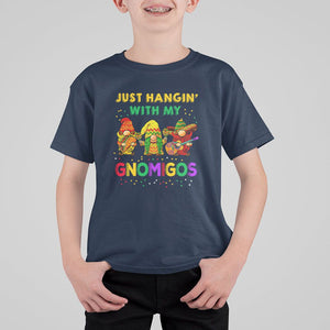 Funny Cinco De Mayo T Shirt For Kid Just Hanging With My Gnomigos Cinco De Mayo Gnomes TS02 Navy Printyourwear